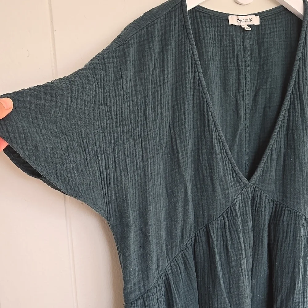 Madewell Lightspun Popover Tiered Mini Dress Size M - Picture 6 of 14
